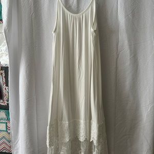 NWOT beautiful double layer lace slip dress